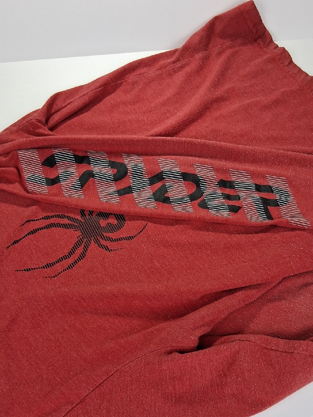 Boys Spyder Long-Sleeve T-Shirt Size Medium (10/12) Red w/ Black Spider Graphic - Picture 5 of 7